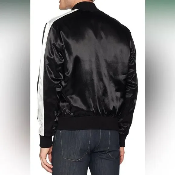The Kooples Bomber jackets men's teddy M medium black NWT luxury streetwear - Picture 2 of 10